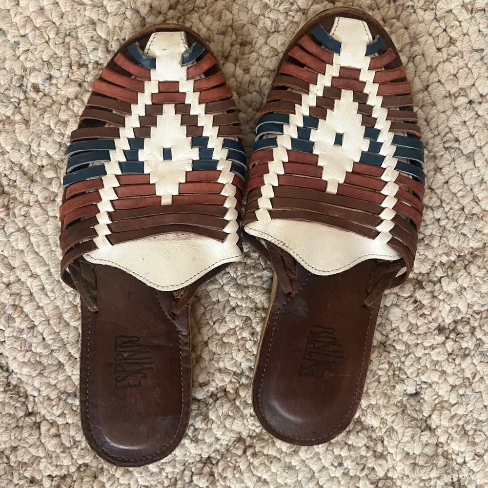 Stylish Multicolor Leather Mules